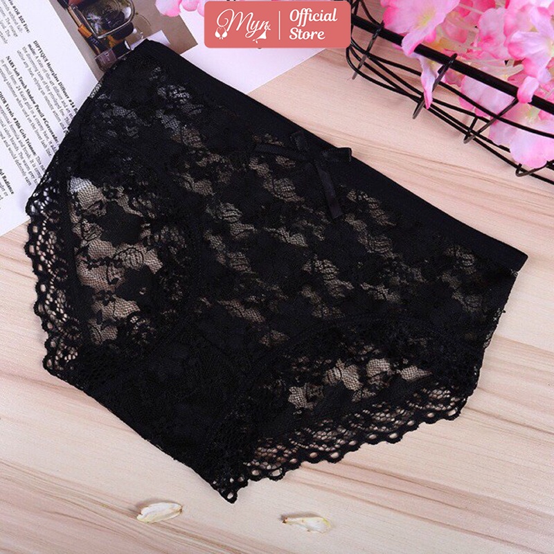 QUẦN LÓT REN ĐÍNH NƠ DỄ THƯƠNG (QL3) MYN_UNDERWEAR