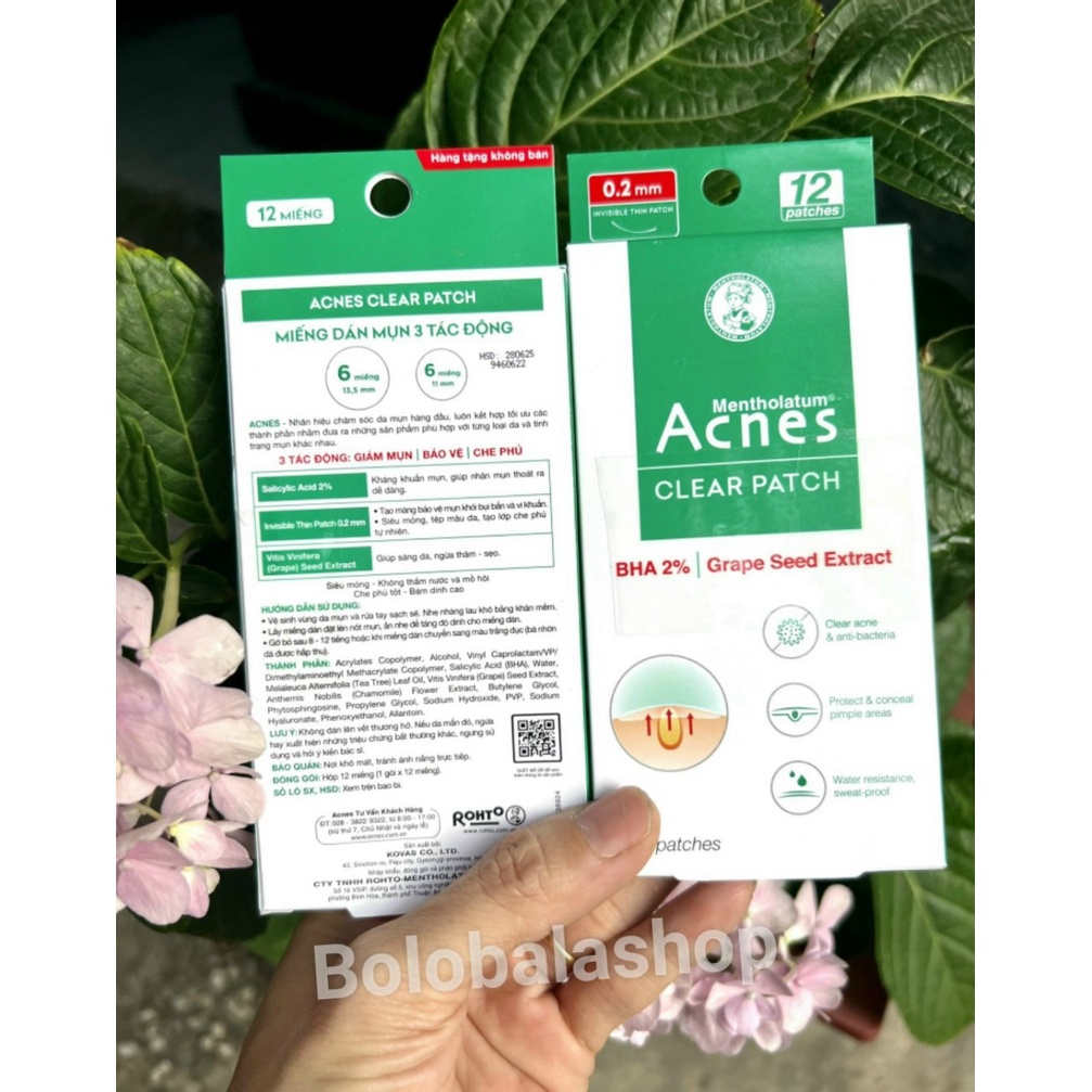 Miếng Dán Mụn Acnes Clear Patch 12 miếng/ 24 miếng