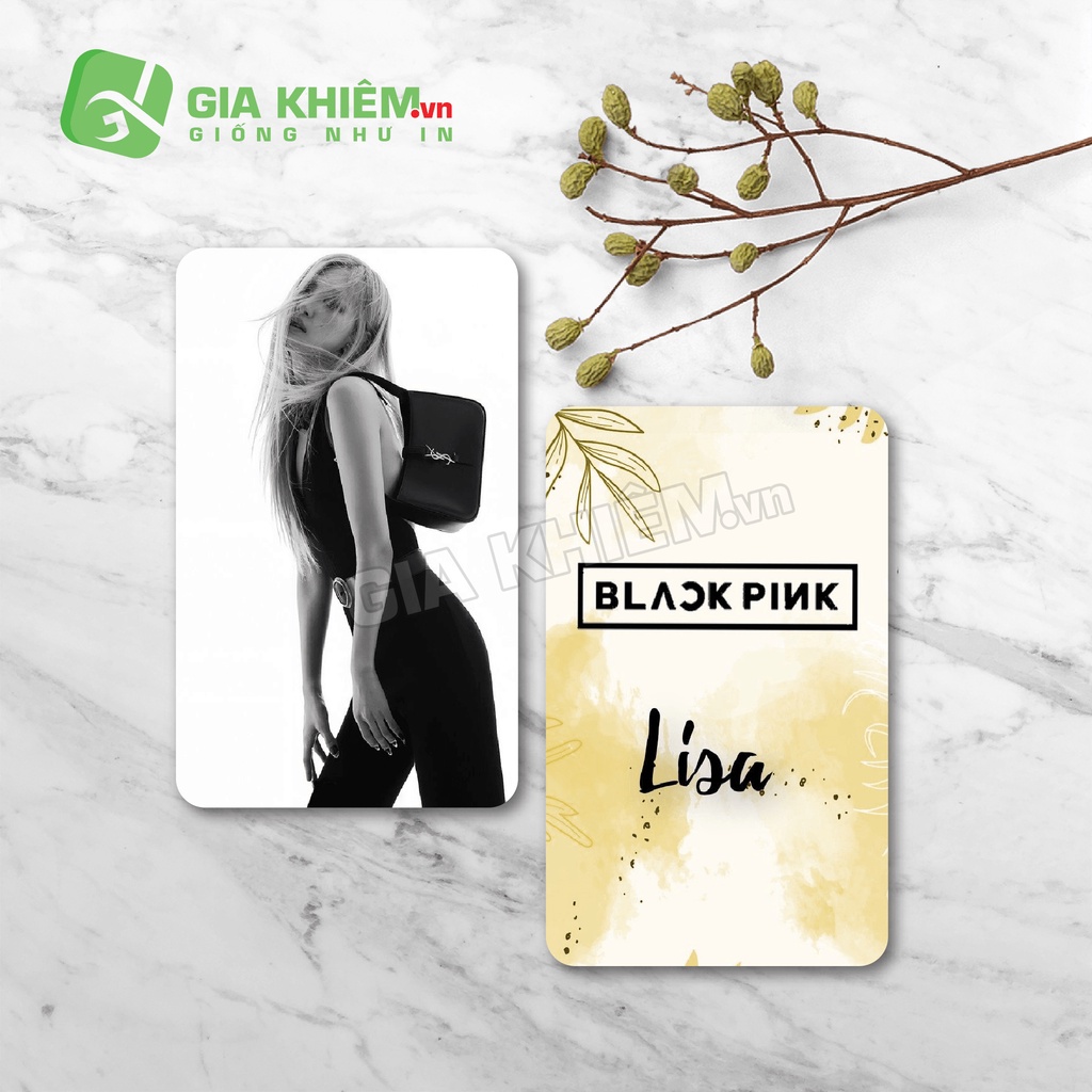 Card bo góc giấy BLACKPINK  size 9x5.5