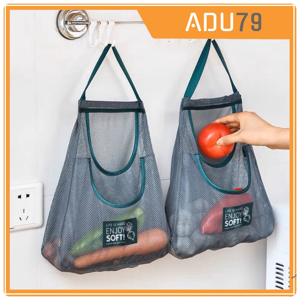 Túi Đựng Hành Tỏi, Rau Củ Quả Đồ Khô Treo Tường Nhà Bếp - Trùm Sỉ Adu79
