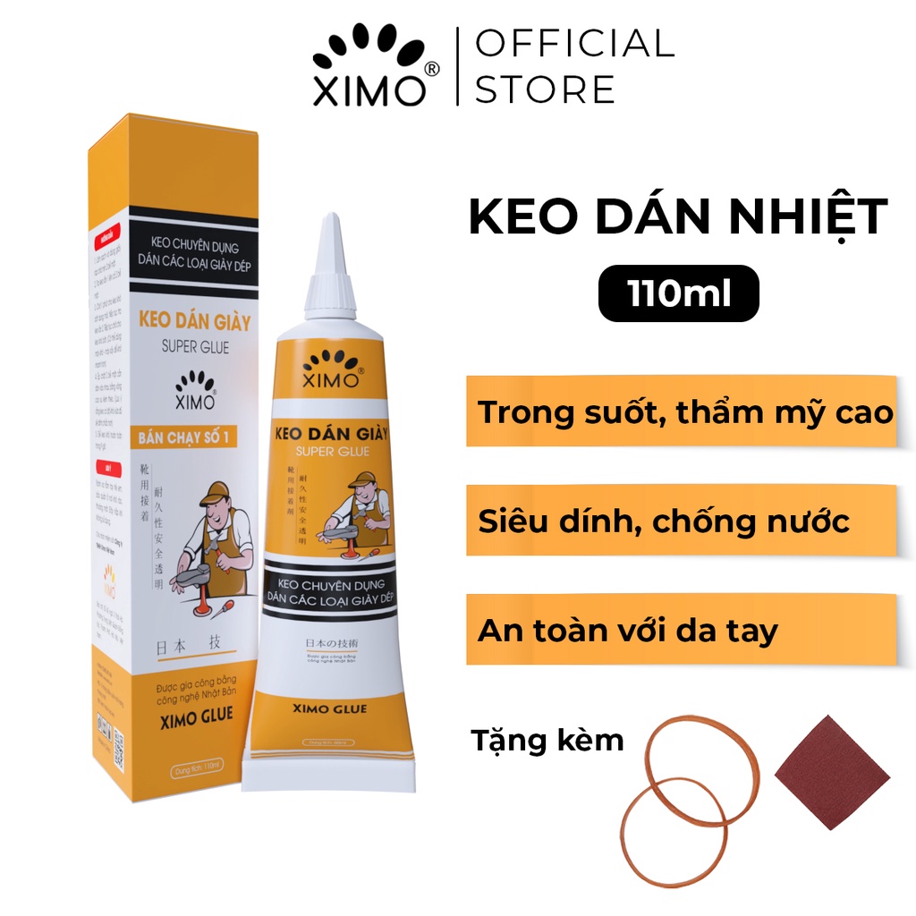 Keo Dán Giày Nhiệt Super Glue XIMO 100ml Siêu Dính Cao Cấp, Chống Nước Tốt XKDG07