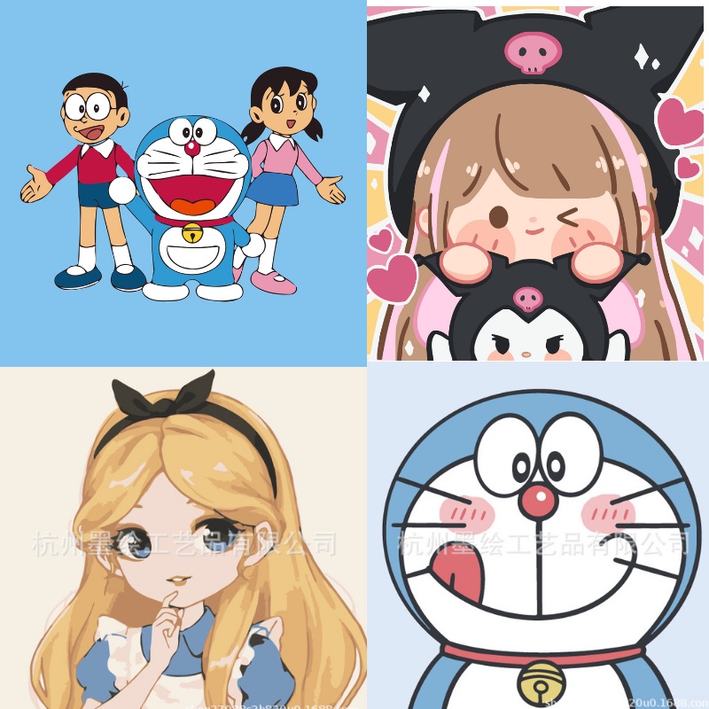 Tranh sơn dầu số hóa KÈM KHUNG mini nhỏ 20x20 - Tranh tô màu theo số hóa