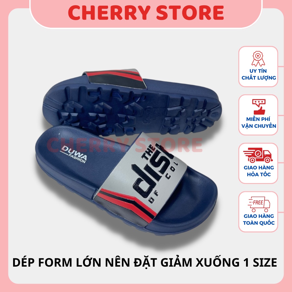 Dép nam quai ngang chất liệu nhựa quai cài xuyên đế chống trơn Form dép to đặt lùi 1 size nhiều màu size 36 đến 42