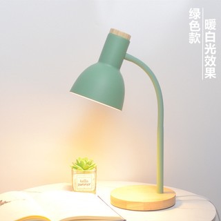 Đèn Học Để Bàn Chống Cận Đế Gỗ Bóng Led