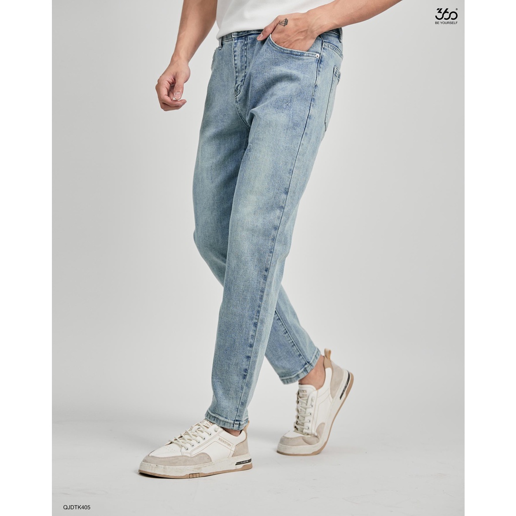 Quần jeans nam dáng dài trẻ trung thương hiệu 360 BOUTIQUE chất liệu cao cấp