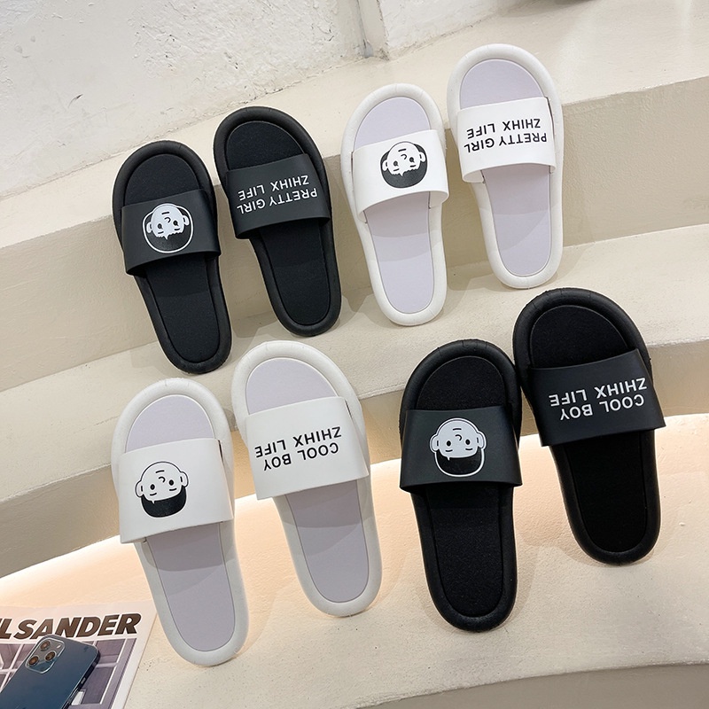 Dép Đi Trong Nhà Hình Đám Mây Đế Bằng Mềm Mại Thời Trang Mùa Hè Cho Cặp Đôi