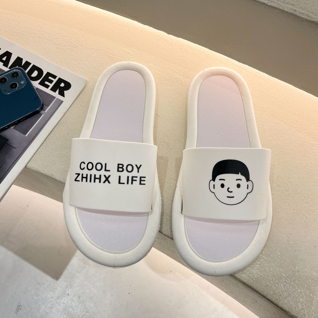 Dép Đi Trong Nhà Hình Đám Mây Đế Bằng Mềm Mại Thời Trang Mùa Hè Cho Cặp Đôi