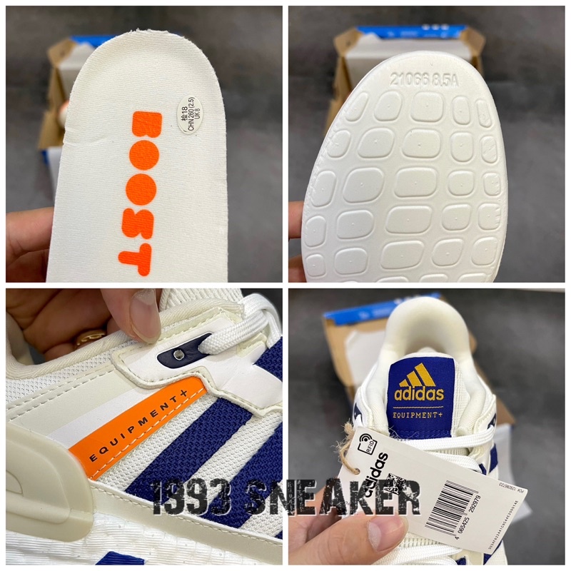 Giày thể thao EQT+ v2 Trắng Xanh đế boost nén cao cấp