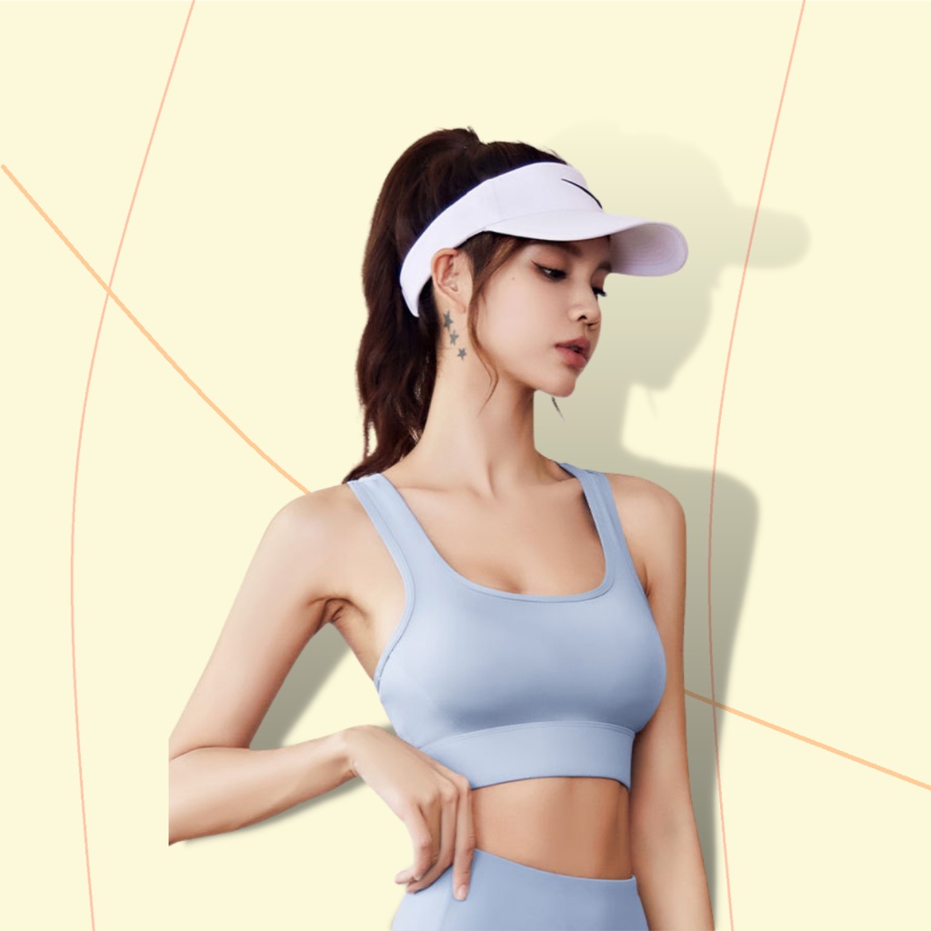 Áo ngực thể thao tập Gym Yoga chạy bộ có đệm ngực và móc cài điều chỉnh BRA09_NuciFera