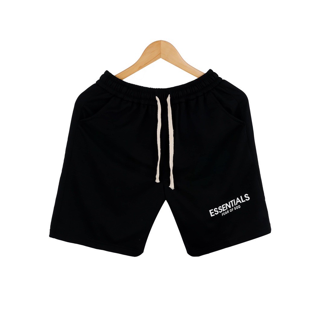 Quần đùi nam nữ Essential chất Umi cotton, form 40-90 kí, Uzangshop