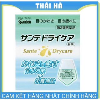Dung dịch nhỏ mắt santen dry care 12ml giảm khô mỏi mắt chảy nước mắt