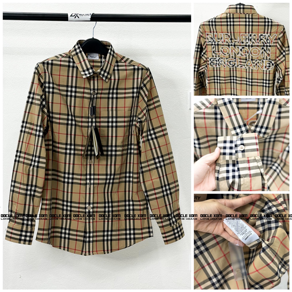 SƠ MI TAY DÀI BBR CHỮ LON DON PHÍA SAU 823