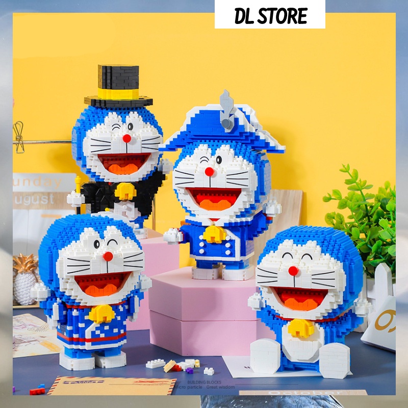 Mô hình lắp ráp Doraemon Size LỚN Đồ trang trí Decor đáng yêu (Size 35cm)