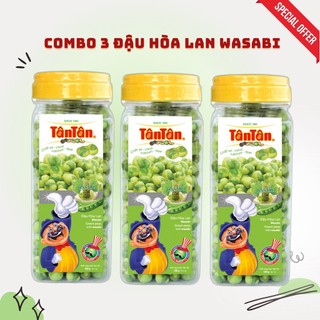 [Giá Tốt] Combo 3 Hũ Đậu Hòa Lan Wasabi Tân Tân hộp 190g