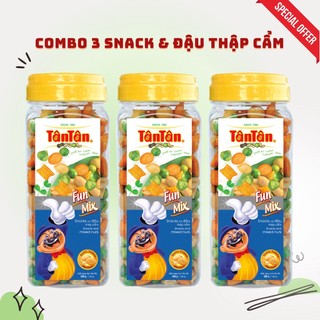  Combo 3 Hũ Snack và Đậu Thập Cẩm Tân Tân -  200g x3  