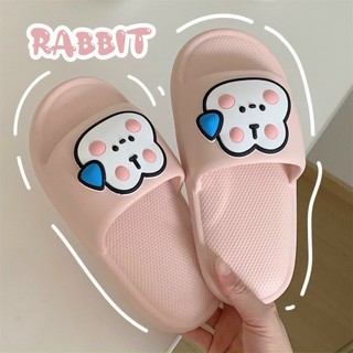 DÉP NỮ ĐẾ BÁNH MỲ HÌNH THỎ Ro.ger 4 CHẤM CUTE đế cao chống trơn trượt
