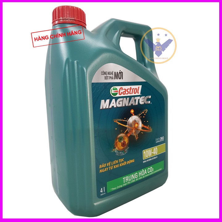 Nhớt ô tô cao cấp Castrol Magnatec 10W-40 SN-CF can 4 Lít