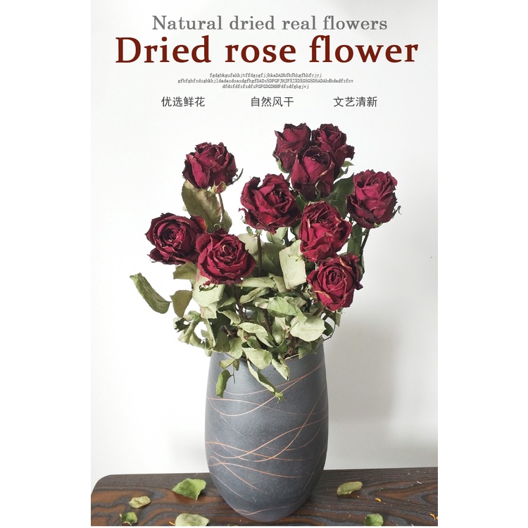 Hoa Khô Rose - Hoa Hồng khô nguyên cành - Hoa khô decor - Hoa Hồng khô vintage