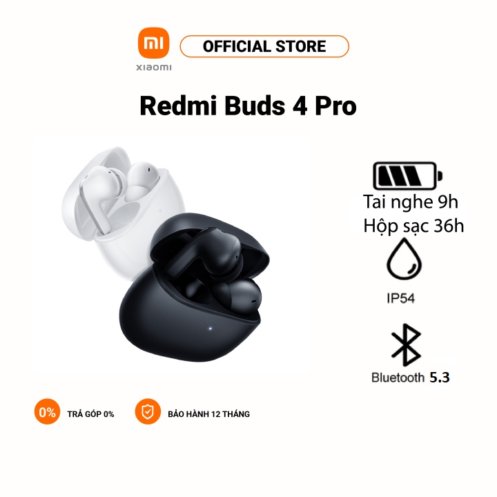[Mã ELBAUCN1 Giảm 5%] Tai nghe Bluetooth không dây Redmi Buds 4 Pro