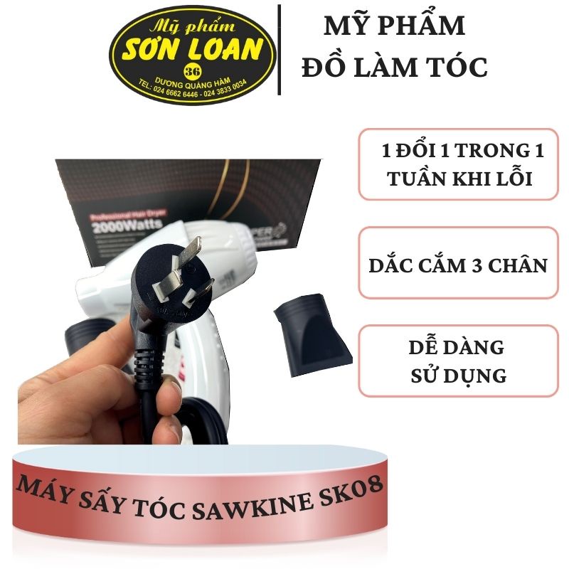 Máy sấy tóc Sawkine SK08 ,công suất lớn SK08 2400W cao cấp