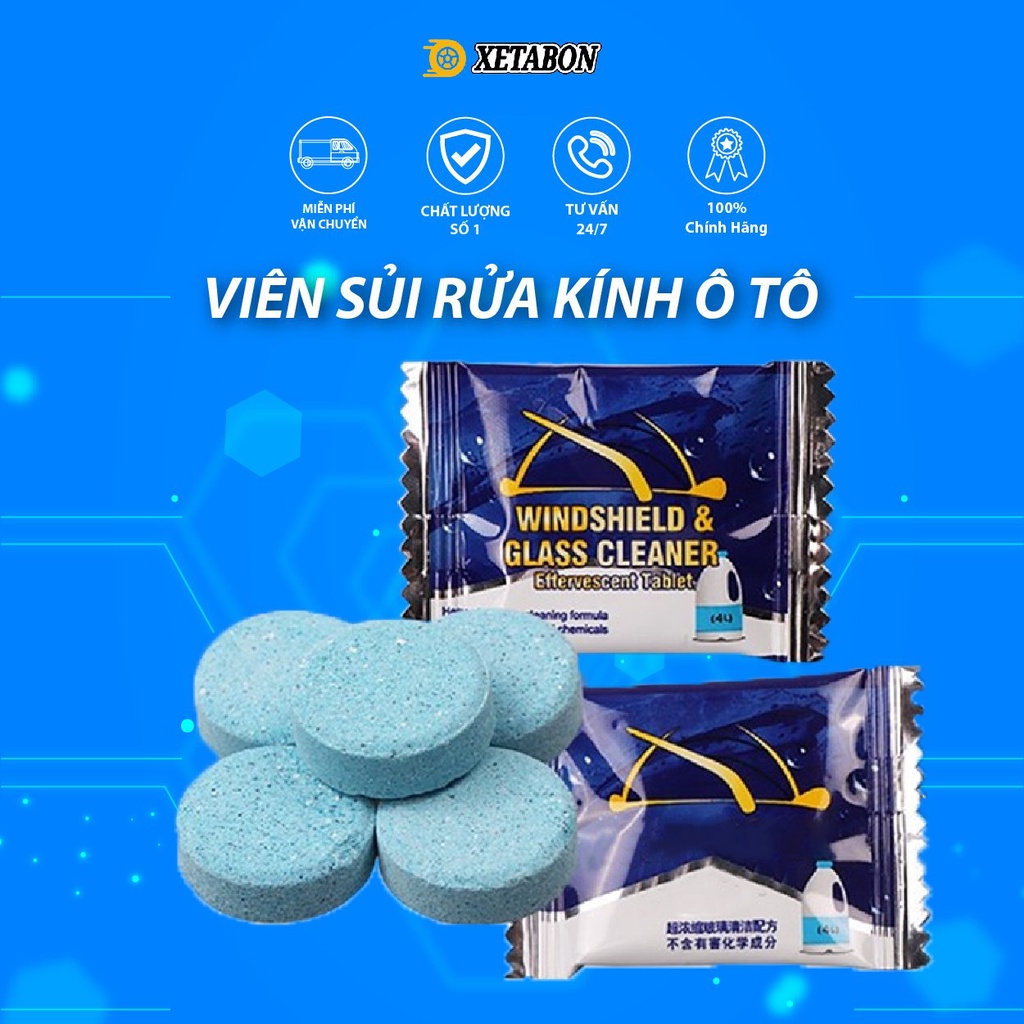 Viên Sủi Rửa Kính Xe Ô Tô - Nước Rửa Kính Xe Hơi - Viên Pha Nước Rửa Gương Kính - Làm Sạch Gương | BigBuy360 - bigbuy360.vn