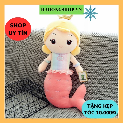 Búp bê gấu bông nàng tiên cá làm từ vải và bông cao cấp kích thước 40cm- HADONGSHOP.VN