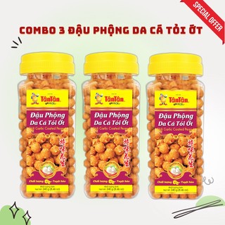 Combo 3 Đậu Phộng Da Cá Tỏi Ớt hủ 240 gram