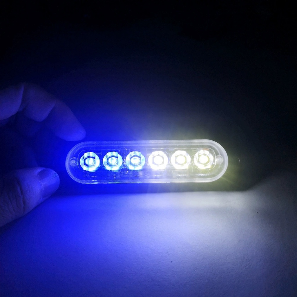 Đèn chớp xe máy 6 Led cao cấp 16 chế độ chớp 12V-24V ( giá 1 bộ )