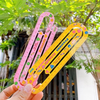 Thước kẻ nhựa cứng 15cm kiểu dáng dễ thương dành cho học sinh