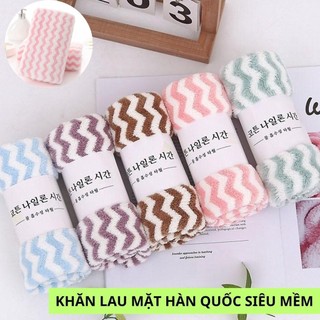 Khăn lau mặt Hàn Quốc kẻ sọc cao cấp siêu mềm