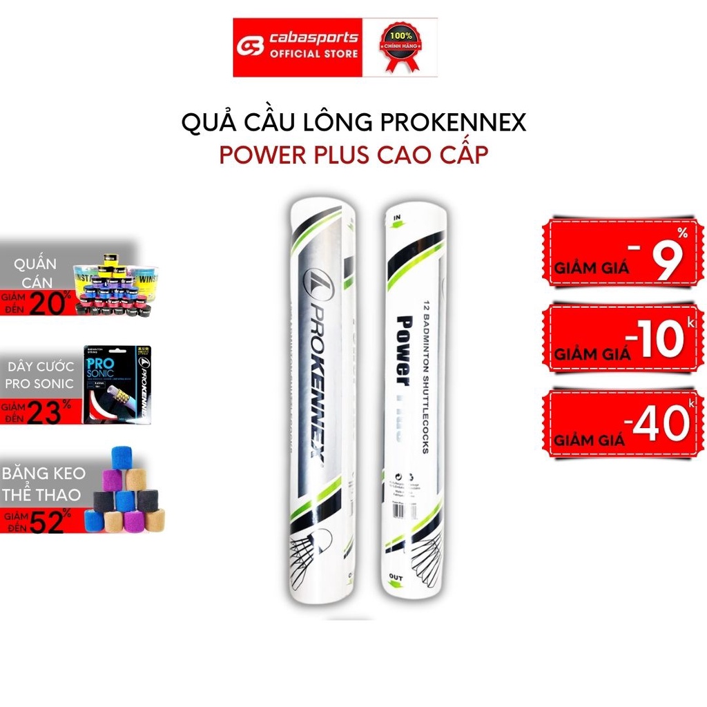 Quả cầu lông PROKENNEX Power Plus chính hãng cao cấp, trái cầu lông tiêu chuẩn thi đấu chất lượng (12 quả)