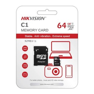 Thẻ Nhớ Micro SD 64GB, 32GB HikVision Kèm Áo Thẻ - Thẻ Chuyên Camera - BH 24 Tháng