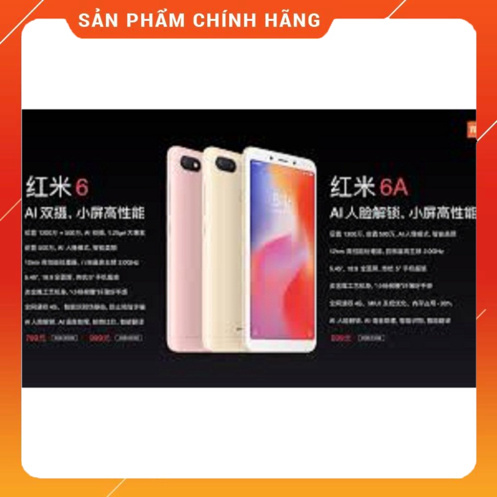 [GIẢM GIÁ] điện thoại Xiaomi Redmi 6a - Redmi 6 A 2sim ram 4G rom 64G mới Chính hãng, Có sẵn Tiếng Việt