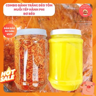 Bánh tráng dẻo tôm muối tép hành phi - bơ béo siêu ngon - Combo bánh tráng siêu HOT