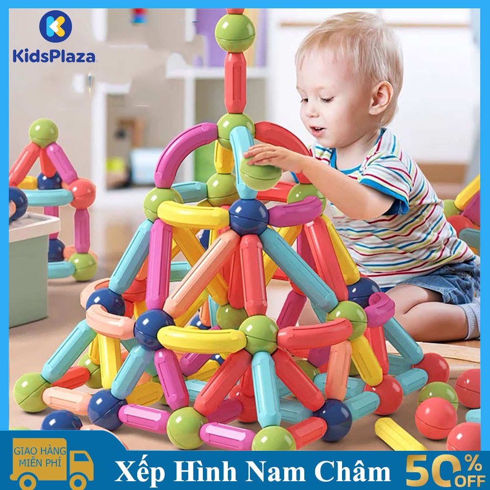 Đồ chơi trẻ em xếp hình nam châm thông minh nhiều chi tiết, khơi dậy tư duy sáng tạo cho bé.