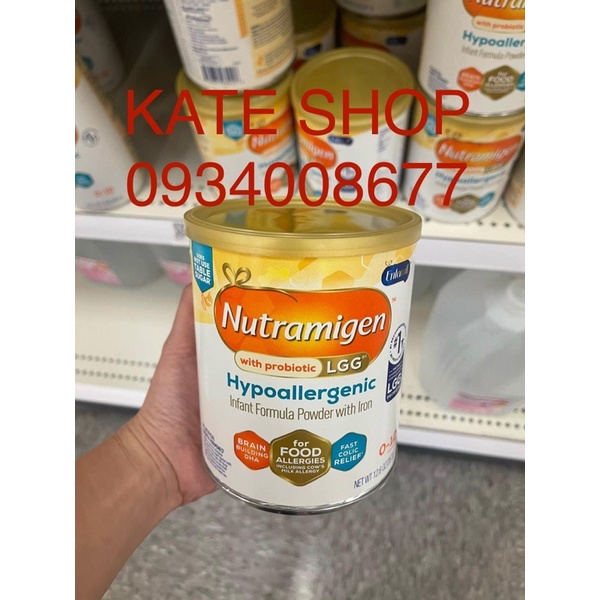 Bill Mỹ bay air -mẫu mới - date 11/2024 Sữa bột Nutramigen cho bé dị ứng đạm bò 357g 561g