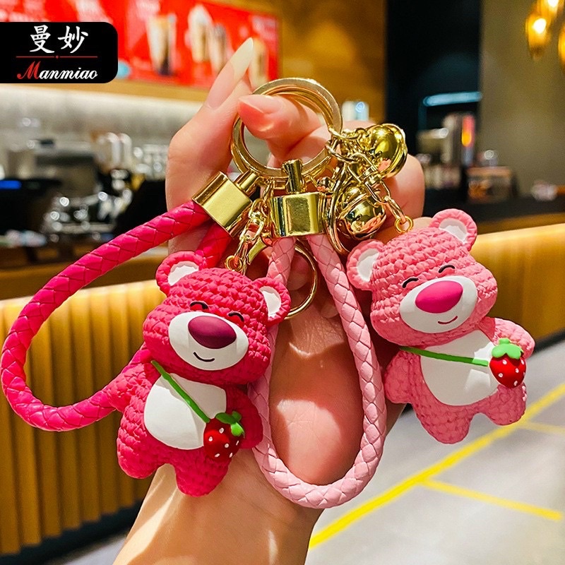 Combo 10 móc khoá gấu dâu ( sỉ 32k)