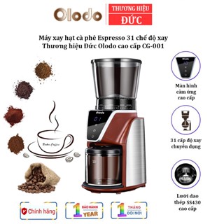 Máy xay hạt cà phê Espresso Thương hiệu Olodo ĐỨC CG-001 - 31 cấp độ xay - Công suất 165W - BH 1 Năm
