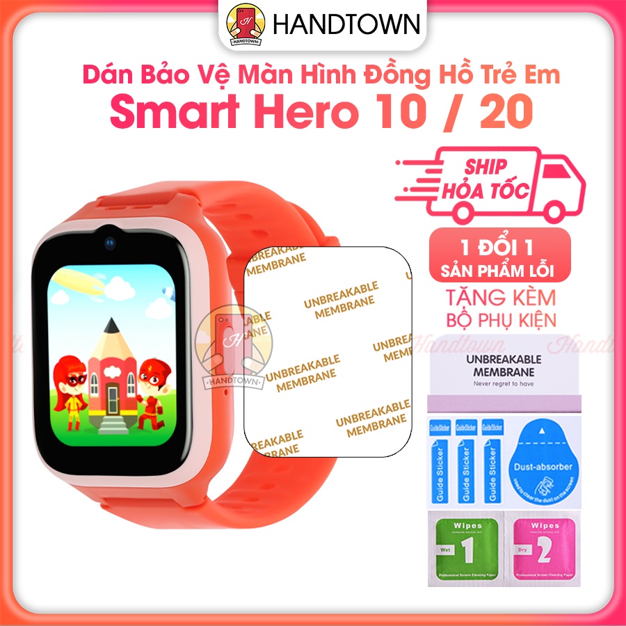 Miếng dán màn hình bảo vệ đồng hồ Masstel Smart Hero 20 Hero10 PPF cường lực dẻo trong suốt chống trầy xước handtown