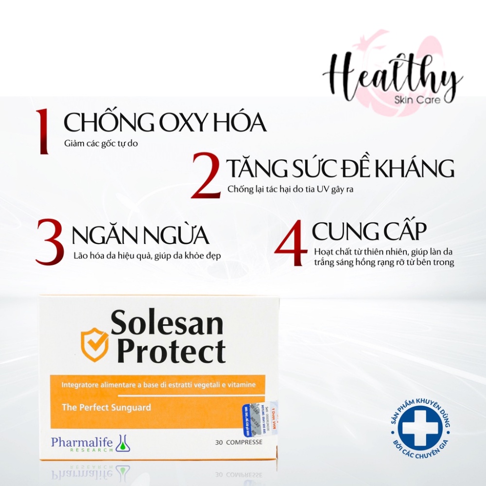 Viên Uống Chống Nắng Và Sáng Da Pharmalife Solesan Protect 30 Viên