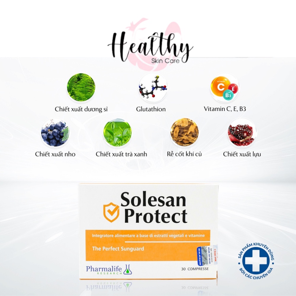 Viên Uống Chống Nắng Và Sáng Da Pharmalife Solesan Protect 30 Viên