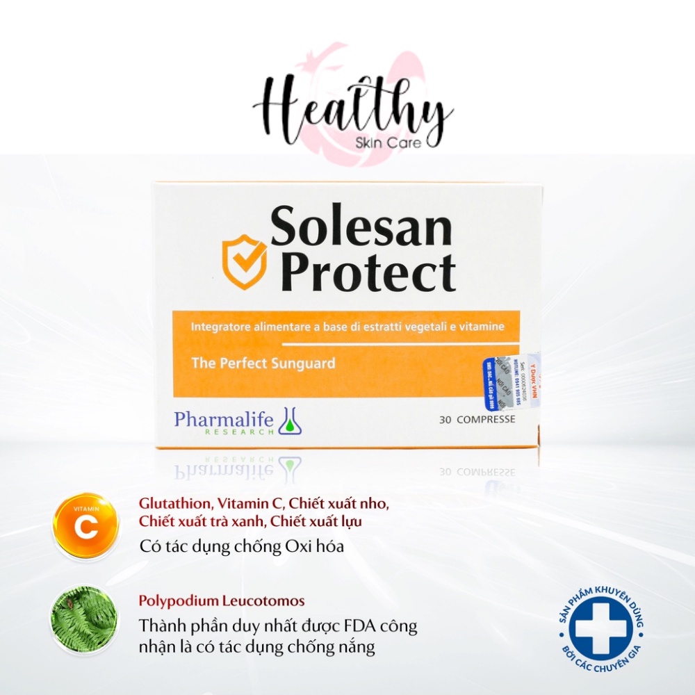 Viên Uống Chống Nắng Và Sáng Da Pharmalife Solesan Protect 30 Viên