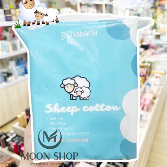 BÔNG TẨY TRANG HABARIA SHEEP COTTON 234 MIẾNG