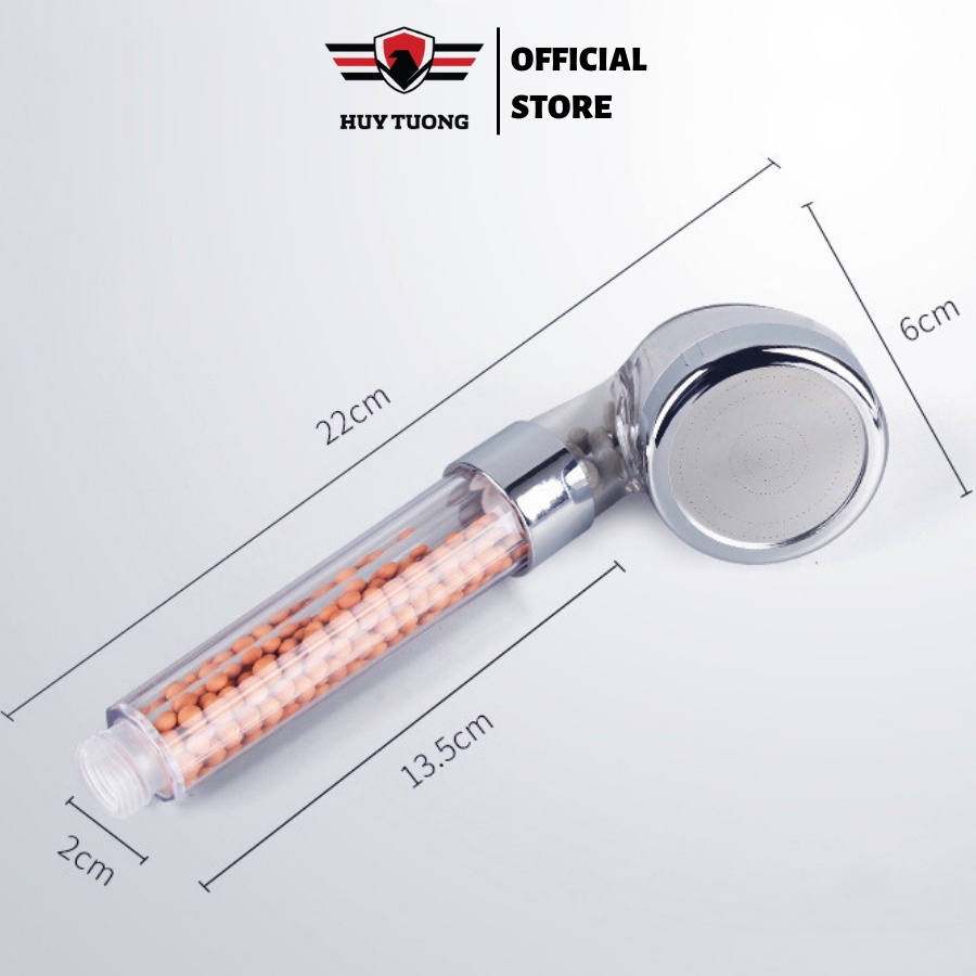 Bộ tay cầm vòi sen tắm tăng áp nano, công nghệ lọc nước qua 4 lõi lọc - HUY TUONG