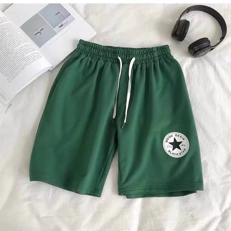 Quần short unisex in hình Ngôi Sao, chất Umi thế thao, Uzangshop