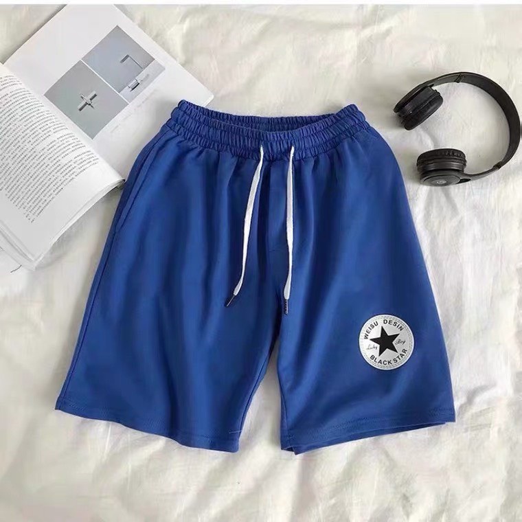 Quần short unisex in hình Ngôi Sao, chất Umi thế thao, Uzangshop