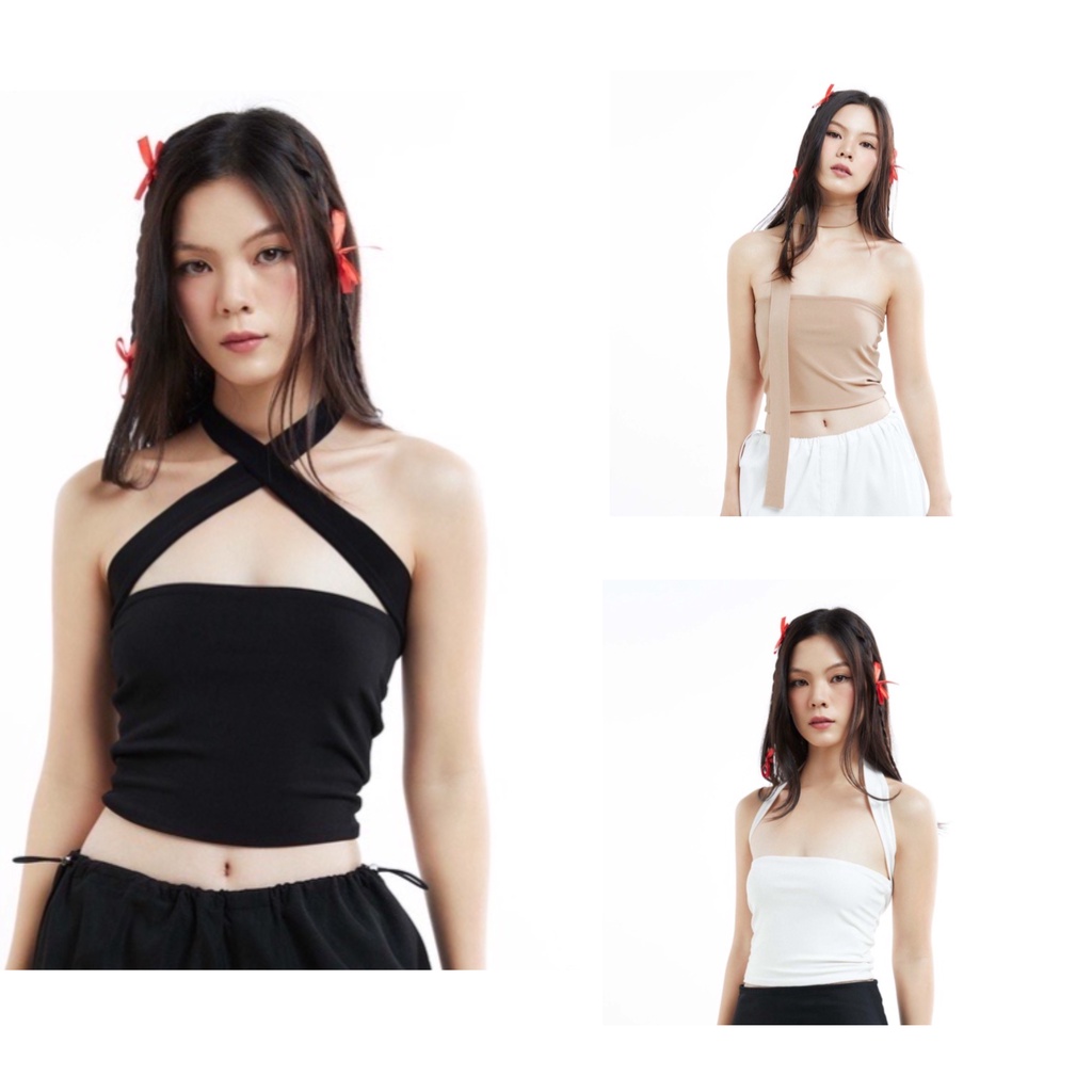 DOTTIE - Áo ống kèm khăn T0643