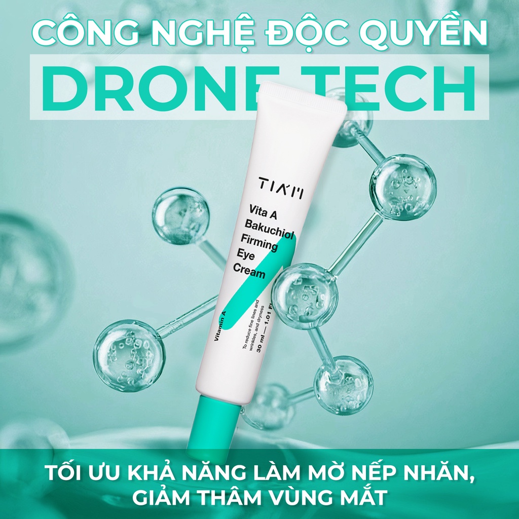 Kem Dưỡng Mắt Bakuchiol Tia'm Làm Mờ Nếp Nhăn, Giảm Quầng Thâm Vùng Mắt - Vita A Bakuchiol Firming Eye Cream 30ml