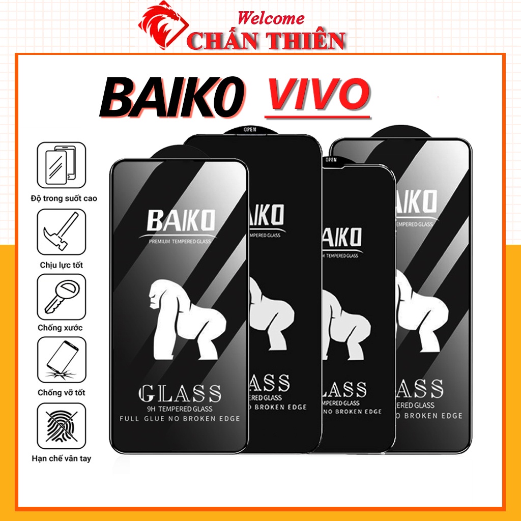 Kính cường lực Vivo Y19 Y11 Y12 Y3s Y15 Y17 U10 V27e V25 V25e V23 Y55 5G T1x 5G Y33s Y21 S1 u10 Y55 T1x Kính-[Baiko]