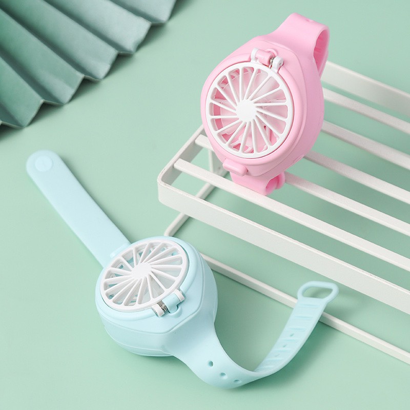 Quạt Mini đồng hồ đeo tay cho bé nhỏ gọn siêu mát, siêu dễ thương